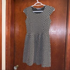 Black and White Patterned Dress